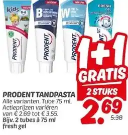 Dekamarkt PRODENT TANDPASTA aanbieding