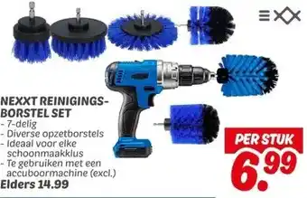 Dekamarkt NEXXT REINIGINGS- BORSTEL SET aanbieding