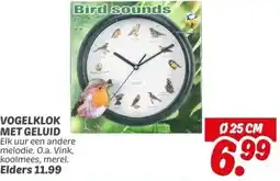 Dekamarkt VOGELKLOK MET GELUID aanbieding