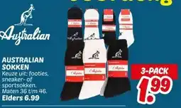 Dekamarkt AUSTRALIAN SOKKEN aanbieding