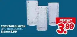 Dekamarkt COCKTAILGLAZEN aanbieding