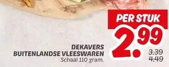 Dekamarkt DEKAVERS BUITENLANDSE VLEESWAREN aanbieding