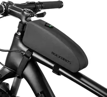 Amazon ROCKBROS Fietstas voor mountainbike, stuurtas, waterdicht, licht, zwart, 1 l, 1,5 l aanbieding