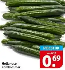 Hoogvliet Hollandse komkommer aanbieding