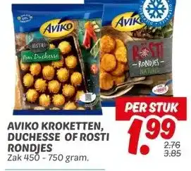 Dekamarkt AVIKO KROKETTEN, DUCHESSE OF ROSTI RONDJES aanbieding