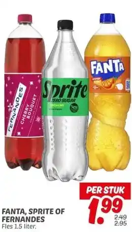 Dekamarkt FANTA, SPRITE OF FERNANDES aanbieding