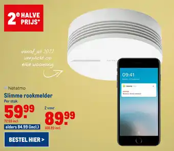 Makro Netatmo Slimme rookmelder aanbieding