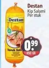 Sahan Supermarkten Destan Kip Salami aanbieding