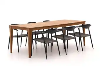 Kees Smit Manifesto Cavone/Bruca 220cm dining tuinset 7-delig stapelbaar aanbieding