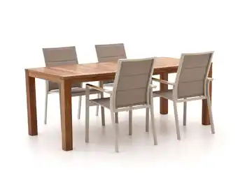 Kees Smit Bellagio Albinea/Oxford 200cm dining tuinset 5-delig stapelbaar aanbieding