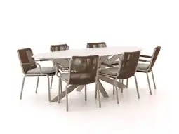 Kees Smit Bellagio Caronia/Furato ellips 240cm dining tuinset 7-delig stapelbaar aanbieding