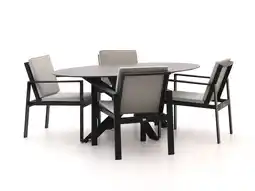 Kees Smit Bellagio Vezzano/Furato ellips 200cm dining tuinset 5-delig aanbieding