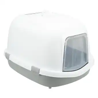 Zooplus Trixie Kattenbak Primo XXL Top met Kap grijs/wit Kat aanbieding