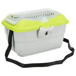 Zooplus Trixie Transportbox Mini-Capri B40xT22xH30cm grijs/groen Knaagdier aanbieding
