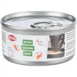 Zooplus 4x 80g Trixie Kittis Soup kip & zalm kattensnacks aanbieding