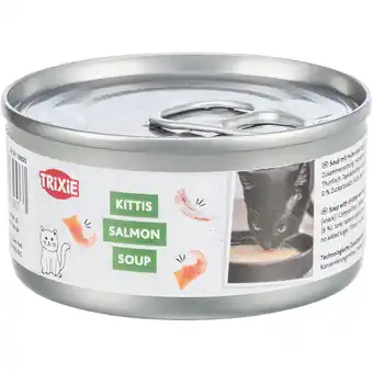Zooplus 4x 80g Trixie Kittis Soup kip & zalm kattensnacks aanbieding