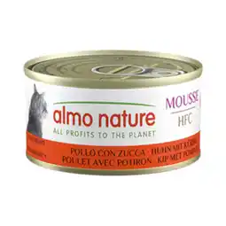 Zooplus 6x70g Almo Nature HFC Cat Mousse Kip met Pompoen natvoer voor katten aanbieding