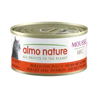 Zooplus 6x70g Almo Nature HFC Cat Mousse Kip met Pompoen natvoer voor katten aanbieding