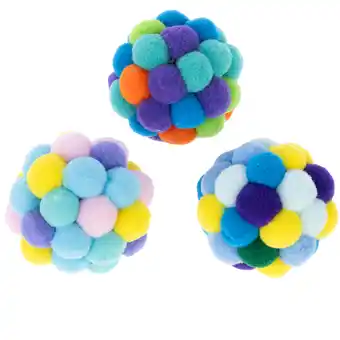 Zooplus TIAKI pomponballen voor katten 3-pack aanbieding