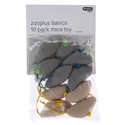 Zooplus zooplus basics kattenspeelset muizen 10 stuks katten aanbieding