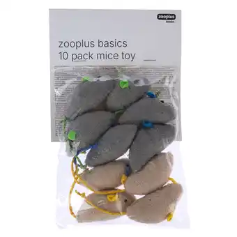 Zooplus zooplus basics kattenspeelset muizen 10 stuks katten aanbieding