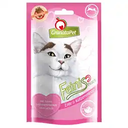 Zooplus 50g Feinis Eend & Kattenmunt Granatapet Kattensnacks aanbieding