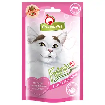 Zooplus 50g Feinis Eend & Kattenmunt Granatapet Kattensnacks aanbieding
