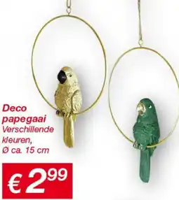 Kik Deco papegaai aanbieding