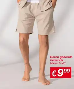 Kik Heren gebreide bermuda aanbieding