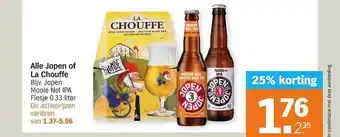 Albert Heijn Alle Jopen Of La Chouffe 25% Korting aanbieding