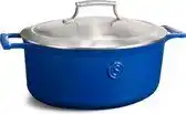 Bol.com Saveur Voyage Ovale Braadpan – Ø30 cm – Gietijzer – PFAS-vrij – Inductie – Klassiek Blauw aanbieding