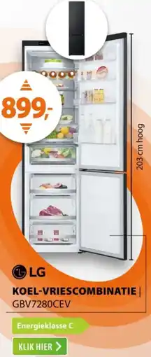 Expert LG Koel-vriescombinatie GBV7280CEV aanbieding