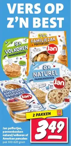Nettorama Jan poffertjes, pannenkoeken naturel/volkoren of American pancakes aanbieding