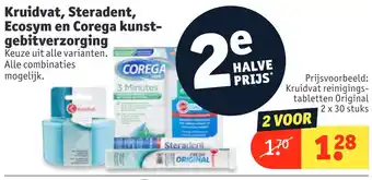 Kruidvat Kruidvat, Steradent, Ecosym en Corega kunstgebitverzorging aanbieding