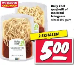 Nettorama Daily Chef spaghetti of macaroni bolognese aanbieding