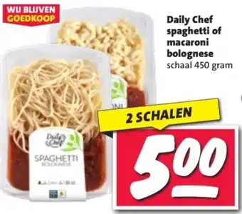 Nettorama Daily Chef spaghetti of macaroni bolognese aanbieding