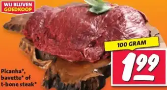 Nettorama Picanha, bavette of t-bone steak aanbieding