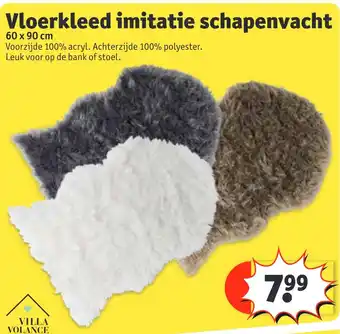 Kruidvat Vloerkleed imitatie schapenvacht 60x90 cm aanbieding