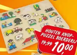 Boekenvoordeel HOUTEN KNOP- PUZZEL BOERDERIJ aanbieding
