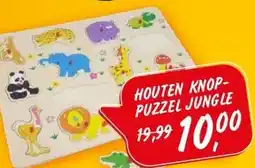 Boekenvoordeel HOUTEN KNOP- PUZZEL JUNGLE aanbieding