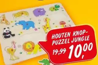 Boekenvoordeel HOUTEN KNOP- PUZZEL JUNGLE aanbieding