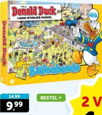 Boekenvoordeel Donald Duck 1.000 STUKJES PUZZEL aanbieding