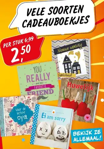 Boekenvoordeel VELE SOORTEN CADEAUBOEKJES aanbieding