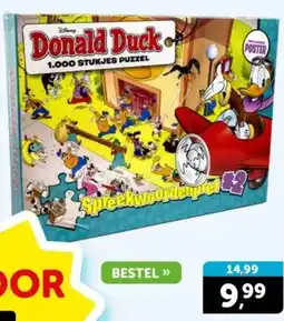 Boekenvoordeel Donald Duck 1.000 STUKJES PUZZEL aanbieding