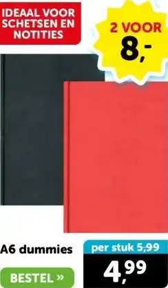Boekenvoordeel A6 dummies aanbieding