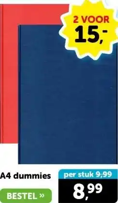 Boekenvoordeel A4 dummies aanbieding