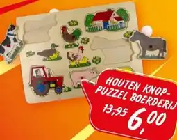 Boekenvoordeel HOUTEN KNOP- PUZZEL BOERDERIJ aanbieding