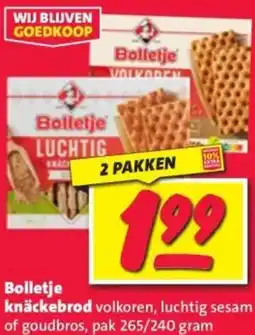 Nettorama Bolletje knäckebrod aanbieding
