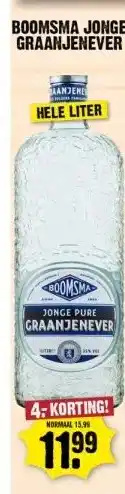 Dirk BOOMSMA JONGE GRAANJENEVER BLENDED SCOTCH WODKA aanbieding