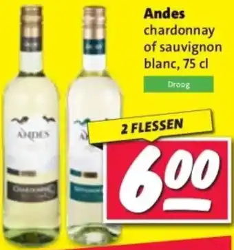 Nettorama Andes chardonnay of sauvignon blanc aanbieding